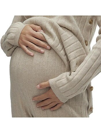 Mamalicious lana zwangerschapsbroek beige dames