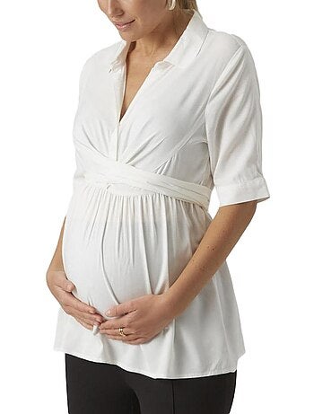 Mamalicious leline witte damesblouse