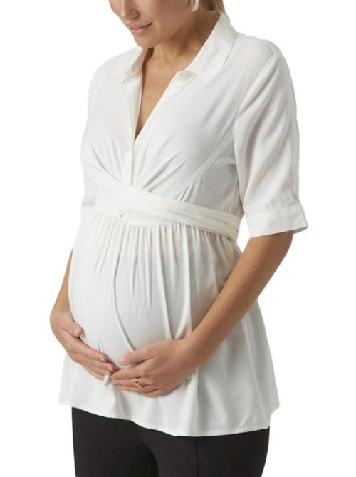 Mamalicious Leline Witte Damesblouse - Kiabi Mamalicious Leline Witte Damesblouse - Kiabi
