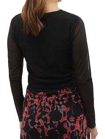 Mamalicious lellis dames t-shirt met lange mouwen zwart