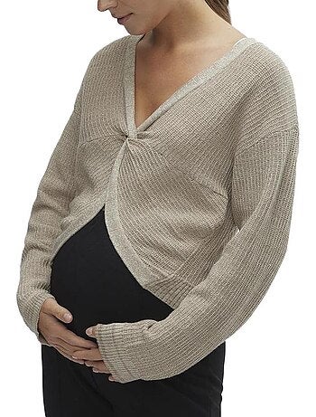 Mamalicious lems zwangerschapstrui beige voor dames