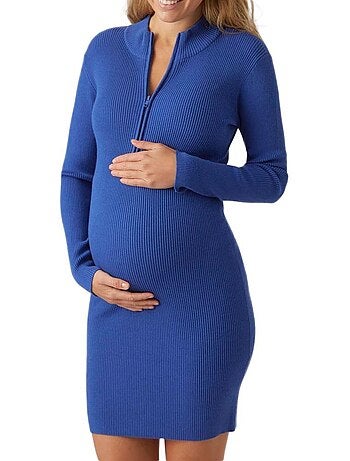 Mamalicious lena zwangerschapsjurk blauw voor dames