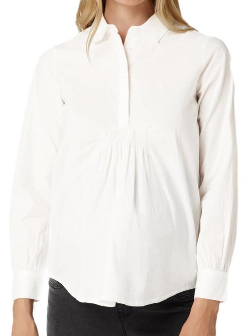 Mamalicious Leticia Witte Damesblouse - Kiabi Mamalicious Leticia Witte Damesblouse - Kiabi