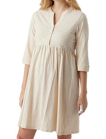 Mamalicious levi lia beige zwangerschapsjurk voor dames