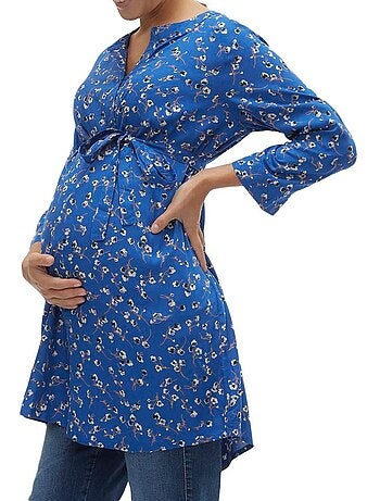 Mamalicious levie blauwe tuniek voor dames