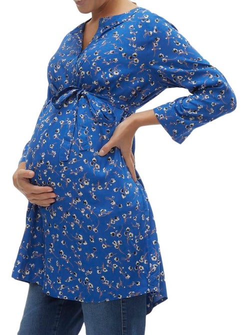 Mamalicious Levie Blauwe Tuniek voor Dames - Kiabi Mamalicious Levie Blauwe Tuniek voor Dames - Kiabi