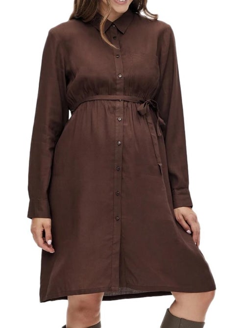 Mamalicious Lia Zwangerschapsjurk Bruin - Kiabi Mamalicious Lia Zwangerschapsjurk Bruin - Kiabi