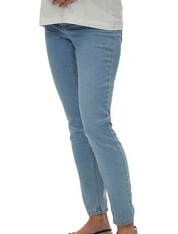 Mamalicious lichtblauwe skinny jeans voor dames met destroyed look