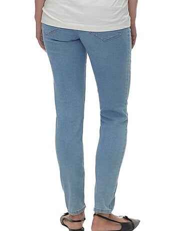 Mamalicious lichtblauwe skinny jeans voor dames met destroyed look