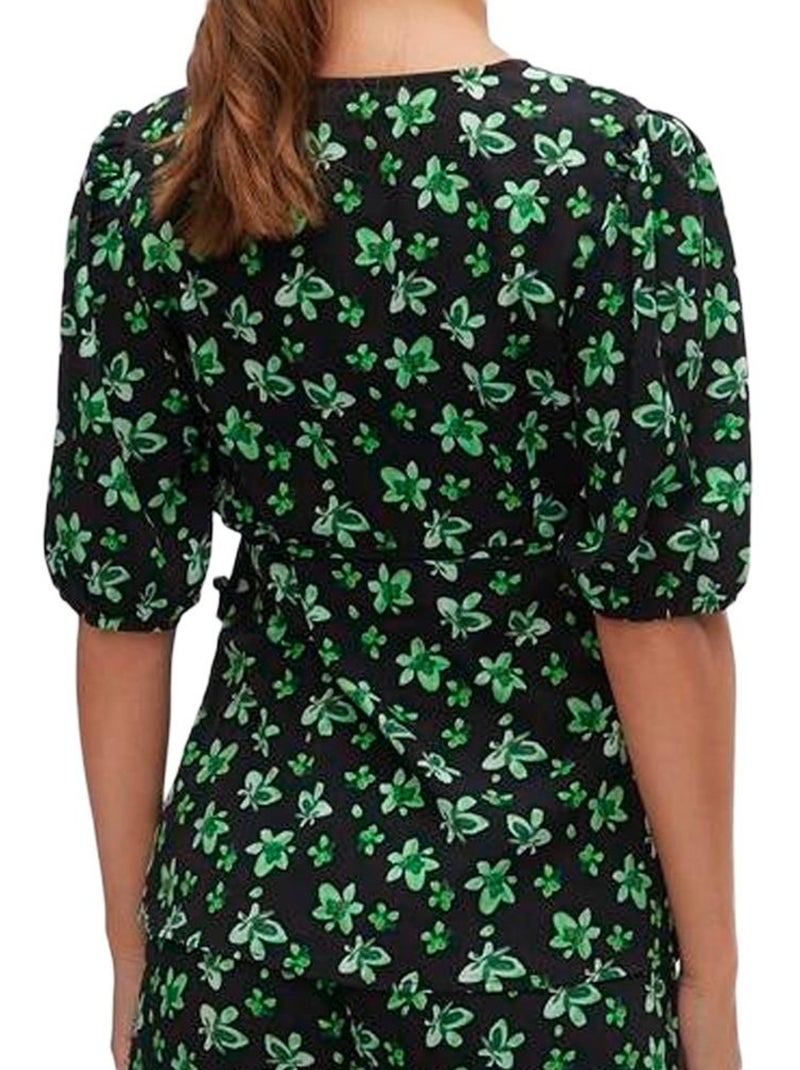 Mamalicious Linor Zwangerschapsblouse Groen/Zwart Linnen voor Dames Zwart - Kiabi