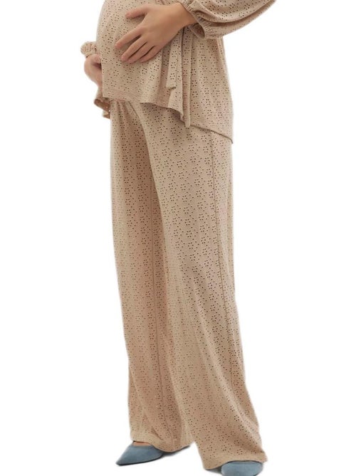 Mamalicious Mangie Beige Dames Zwangerschapspantalon - Kiabi Mamalicious Mangie Beige Dames Zwangerschapspantalon - Kiabi