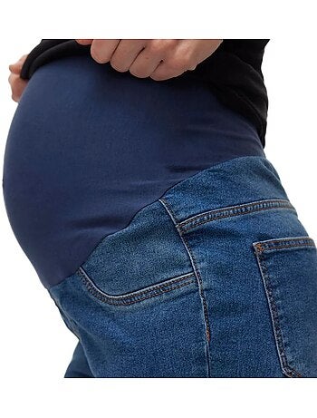Mamalicious mecho blauwe skinny zwangerschapsjeans voor dames