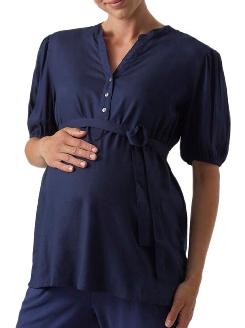 Mamalicious Mercy Lia Zwangerschapsblouse Donkerblauw - Kiabi Mamalicious Mercy Lia Zwangerschapsblouse Donkerblauw - Kiabi