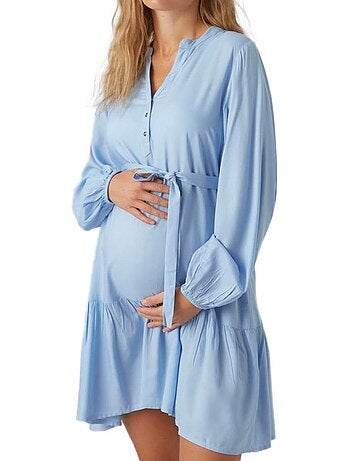 Mamalicious mercy zwangerschapsjurk blauw voor dames