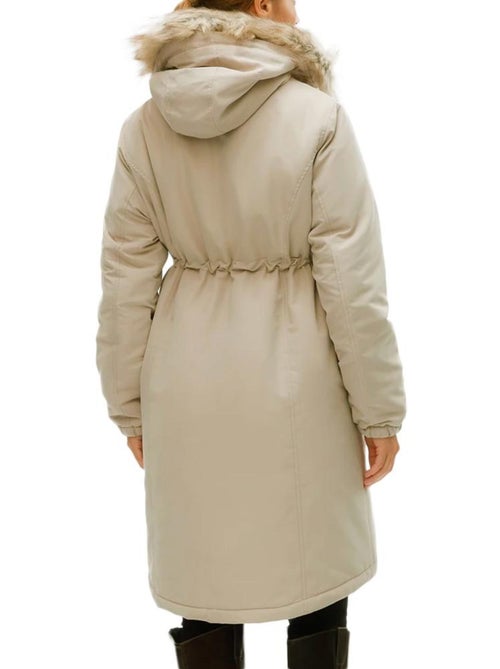 Mamalicious Newjessi Beige Parka voor Dames - Kiabi Mamalicious Newjessi Beige Parka voor Dames - Kiabi