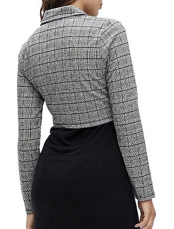 Mamalicious noelli zwangerschapsblazer grijs/zwart voor dames