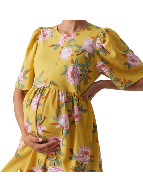 Mamalicious Palma Gele Zwangerschapsjurk - Kiabi Mamalicious Palma Gele Zwangerschapsjurk - Kiabi
