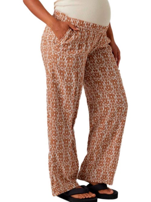 Mamalicious Rita Dames Broek Wit/Bruin - Kiabi Mamalicious Rita Dames Broek Wit/Bruin - Kiabi