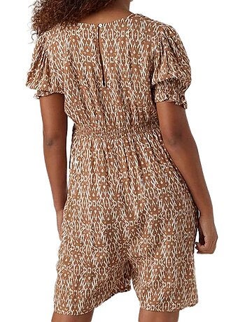 Mamalicious rita zwangerschaps playsuit bruin/wit