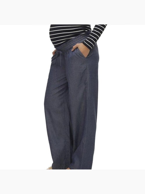 Mamalicious Talia Dames Broek - Blauw - Kiabi Mamalicious Talia Dames Broek - Blauw - Kiabi