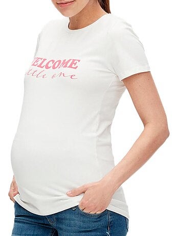 Mamalicious welcome wit t-shirt voor dames