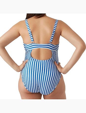 Mamalicious zaga zwangerschapsbadpak wit/blauw voor dames