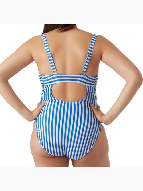 Mamalicious Zaga Zwangerschapsbadpak Wit/Blauw voor Dames - Kiabi Mamalicious Zaga Zwangerschapsbadpak Wit/Blauw voor Dames - Kiabi