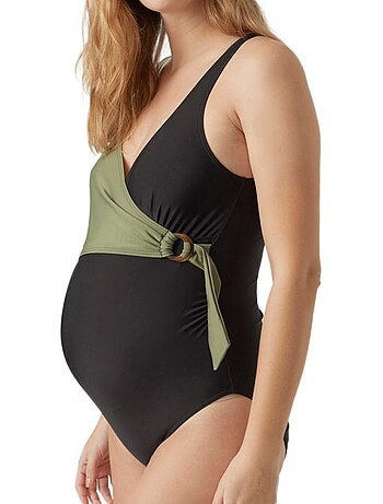 Mamalicious zwangerschapsbadpak groen/zwart 20017625