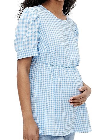 Mamalicious zwangerschapsblouse blauw/wit voor dames - stijlvol & comfortabel