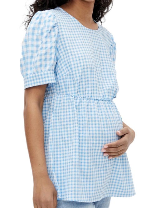 Mamalicious Zwangerschapsblouse Blauw/Wit voor Dames - Stijlvol & Comfortabel - Kiabi Mamalicious Zwangerschapsblouse Blauw/Wit voor Dames - Stijlvol & Comfortabel - Kiabi