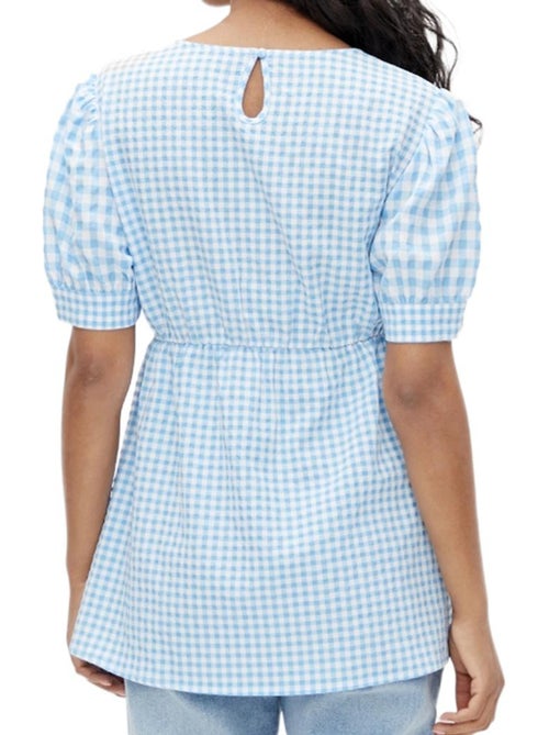 Mamalicious Zwangerschapsblouse Blauw/Wit voor Dames - Stijlvol & Comfortabel - Kiabi Mamalicious Zwangerschapsblouse Blauw/Wit voor Dames - Stijlvol & Comfortabel - Kiabi