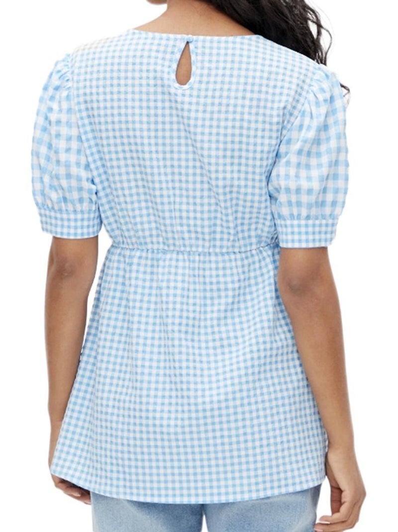 Mamalicious Zwangerschapsblouse Blauw/Wit voor Dames - Stijlvol & Comfortabel Wit - Kiabi