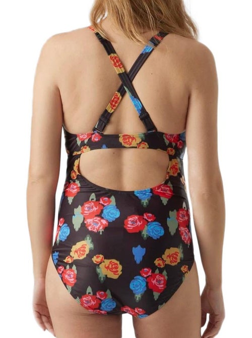Mamalicious Zwarte Zwangerschapsbadpak met Strik en Bloemen - Kiabi Mamalicious Zwarte Zwangerschapsbadpak met Strik en Bloemen - Kiabi
