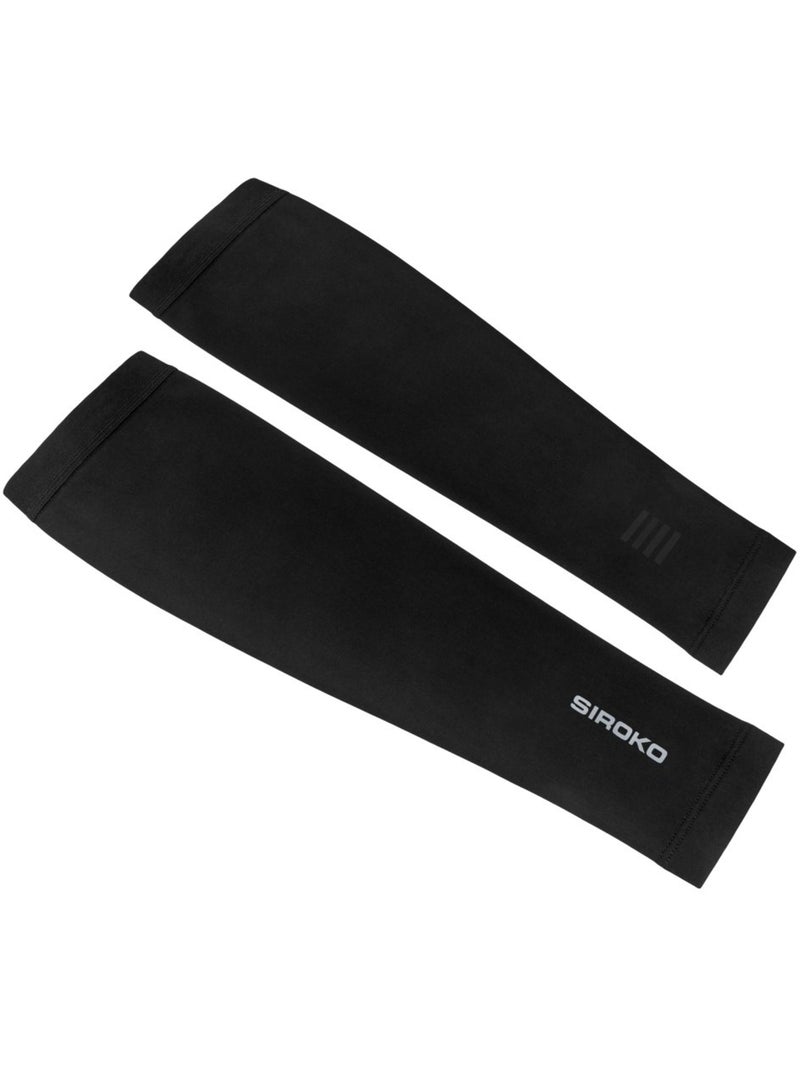 Manchettes de vélo cyclisme homme et femme manchettes thermiques coldblock Noir - Kiabi