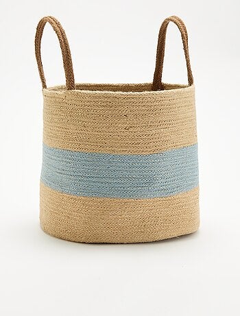 Mand van jute met draaghengsels