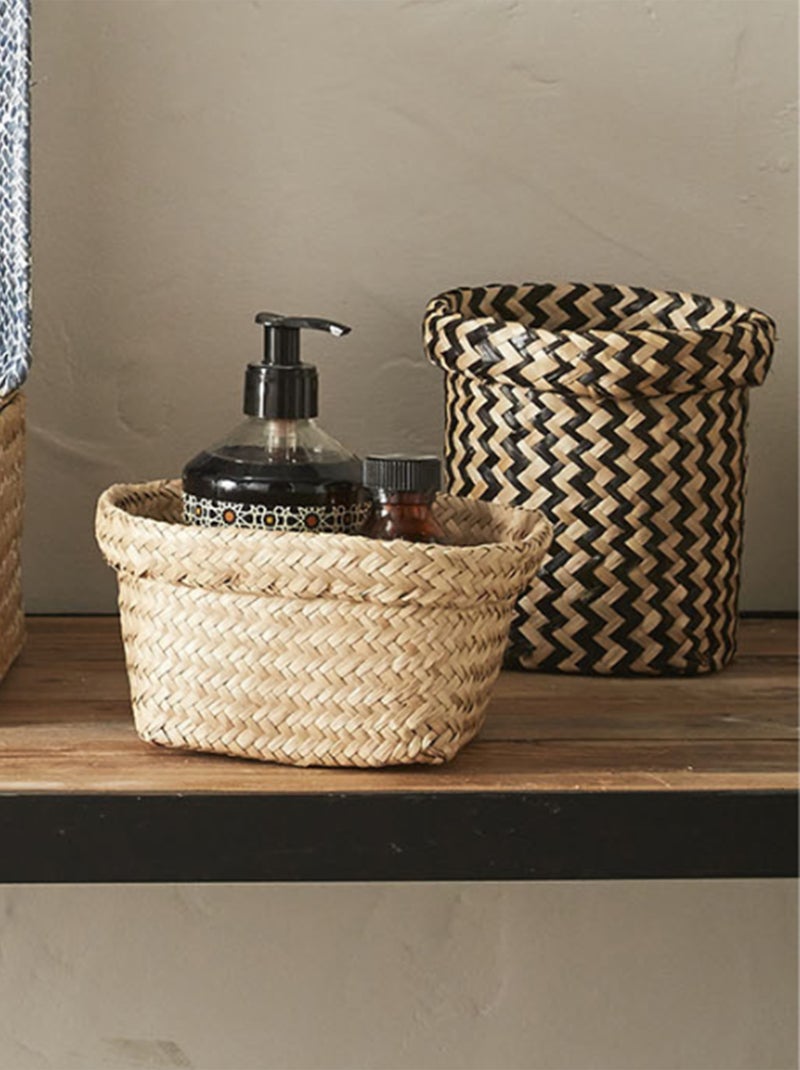 Mandje van raffia - Opbergaccessoire BIEGE - Kiabi
