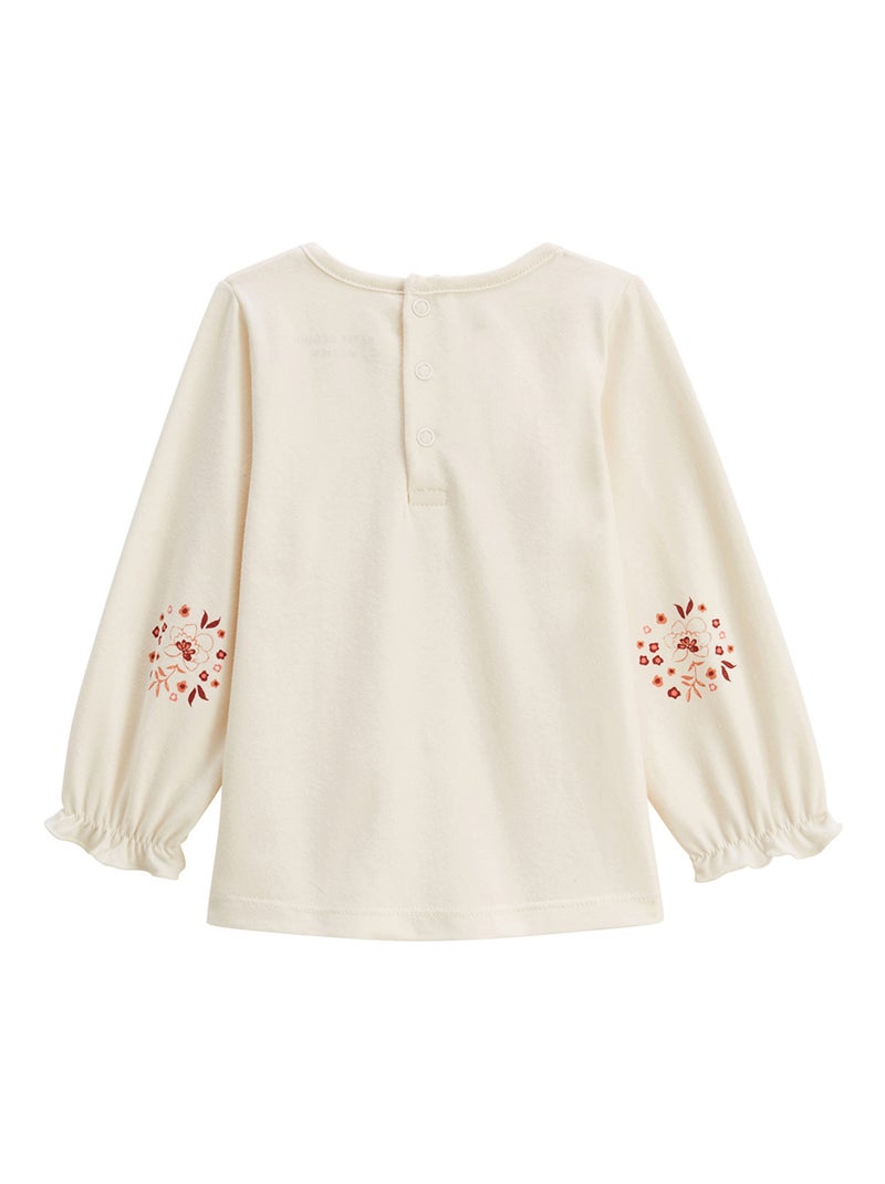 Manouk baby fleece overall en t-shirt set Koraaloranje - Kiabi