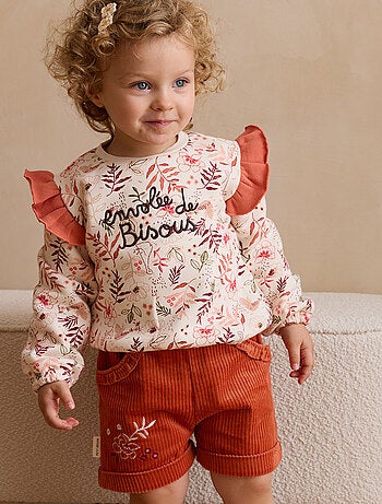 Manouk kindercorduroy korte broek