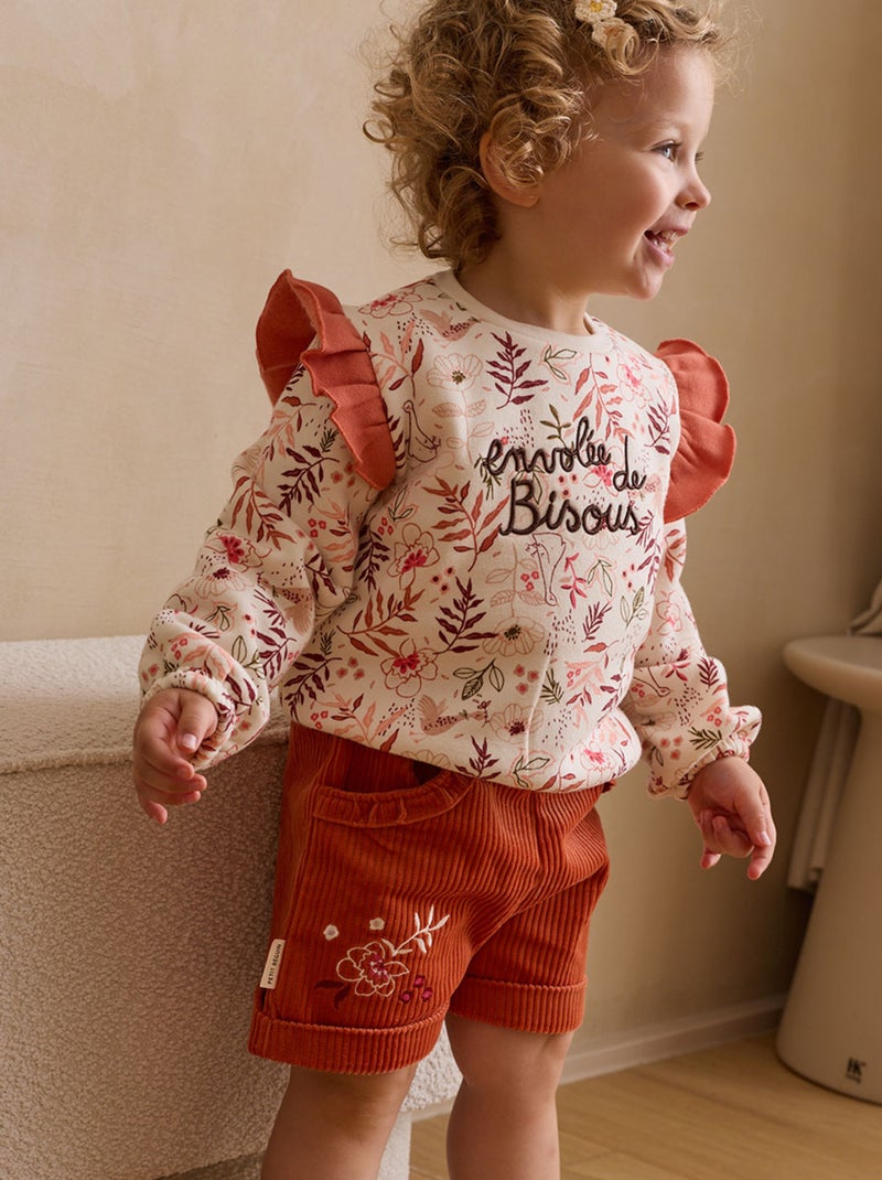 Manouk kinderfleece sweatshirt Ecru - Kiabi