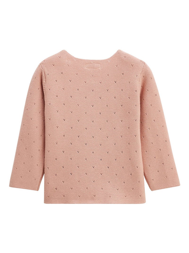 Manouk kindergebreid vest Roze - Kiabi
