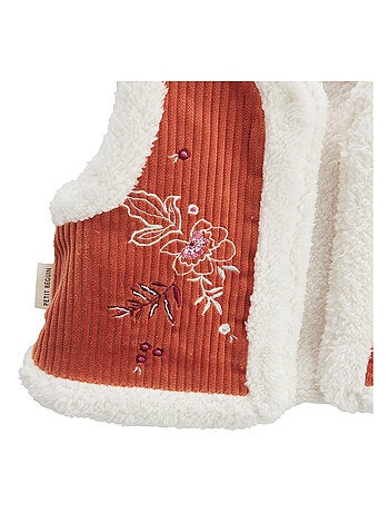 Manouk omkeerbaar corduroy mouwloos kinderjack