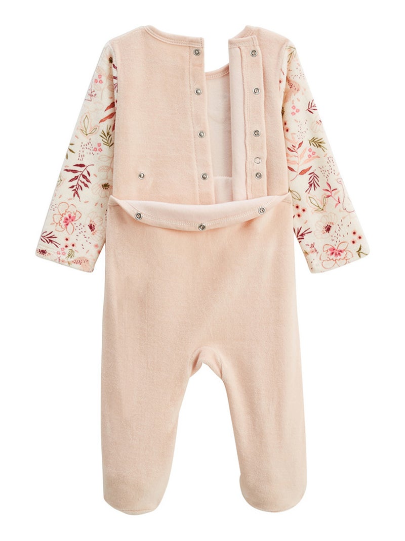 Manouk velours babypyjama's Roze - Kiabi