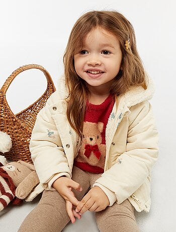 Manteau à capuche en velours