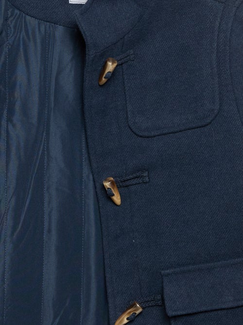 Manteau à capuche et brandebourgs - Kiabi