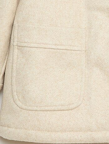 Manteau à capuche façon laine