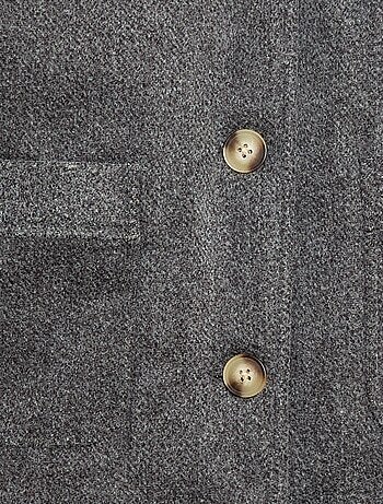 Manteau à capuche façon laine