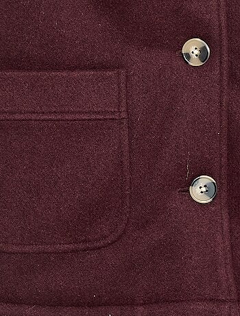 Manteau à capuche façon laine