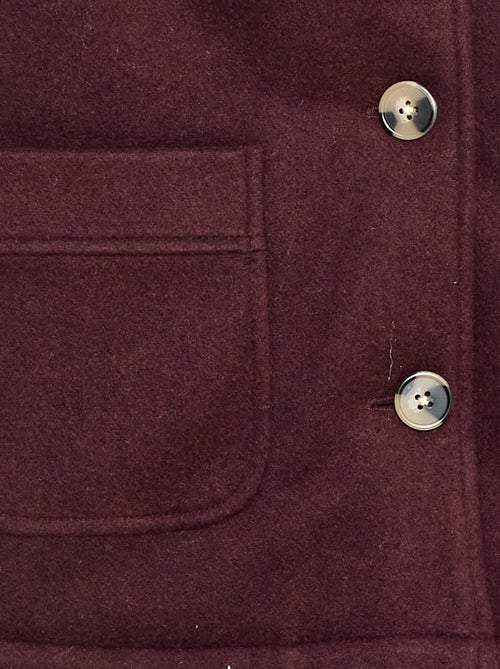 Manteau à capuche façon laine - Kiabi