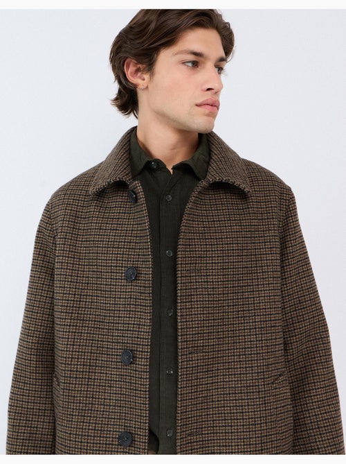 Manteau à carreaux, mo fashion - Kiabi