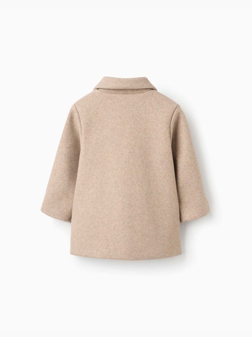 Manteau à effet laine avec doublure b&s - Kiabi